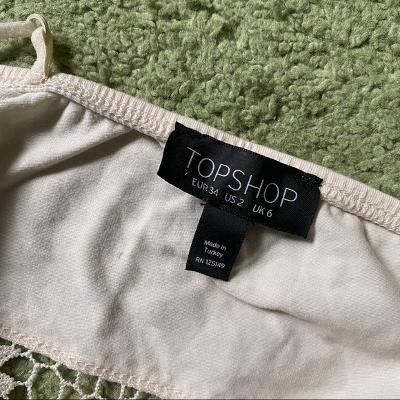 Topshop Crochet Trim Bralette Size 2 - Picture 5 of 6